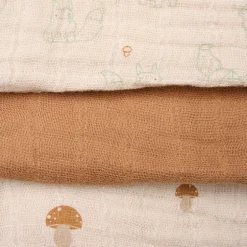 Clearance Øko. stofbleer (6-pak) - Almond Børn Stofbleer & Klude|Stofbleer