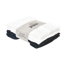 New Øko Stofbleer (4-pak) - hvid/sort Børn Stofbleer & Klude|Stofbleer