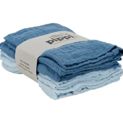 Clearance Øko Stofbleer (4-pak) - Lyseblå/Blå Børn Stofbleer & Klude|Stofbleer