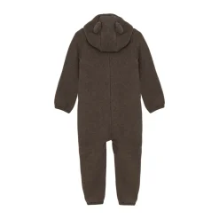 Online Køredragt m. ører Uld Fleece - Brown Melange Køredragter|Ulddragter