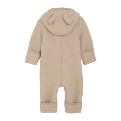 Clearance Køredragt Ører Uld Fleece - Camel Melange Ulddragter