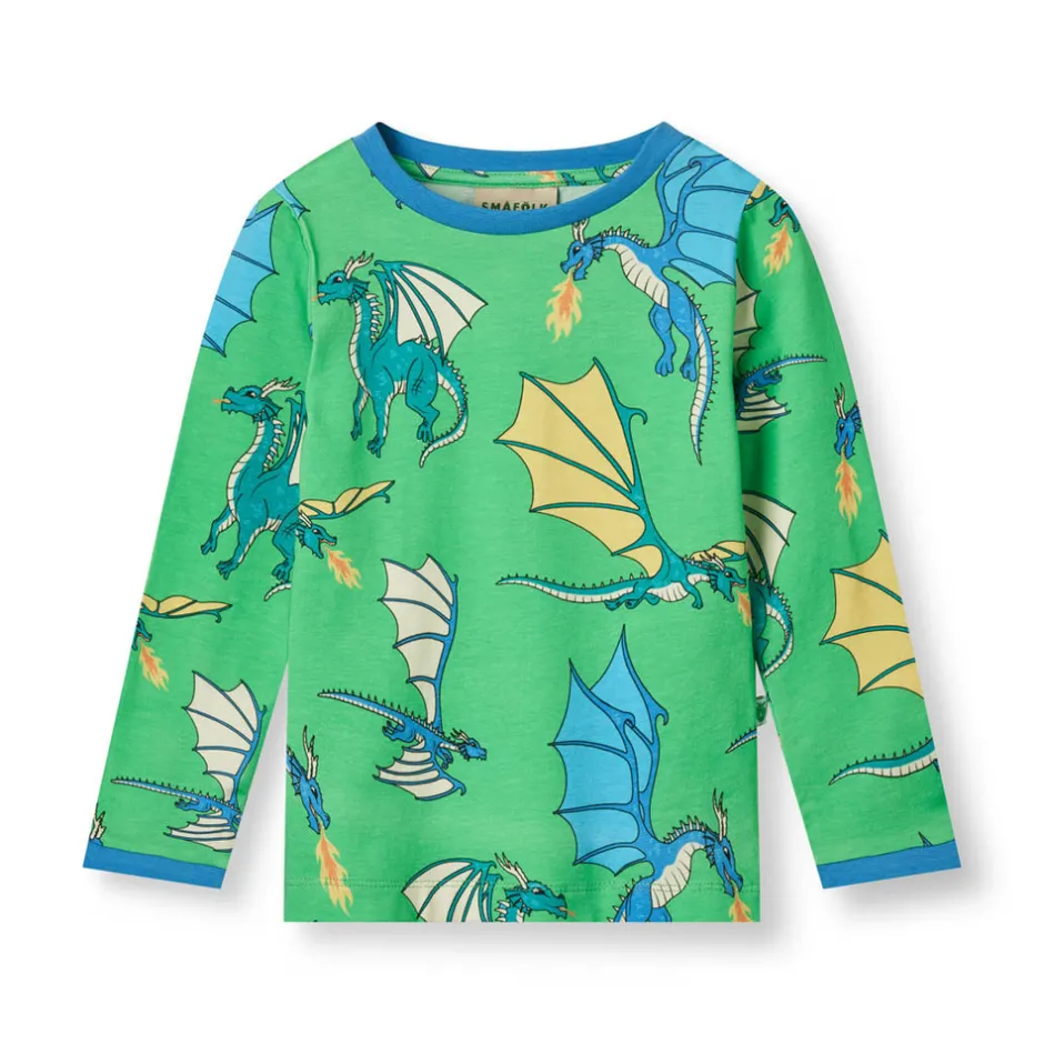 New Langærmet bluse med flyvende drager - 826 Bluser