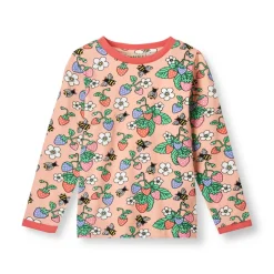 Clearance Langærmet bluse med jordbær - 536 Bluser