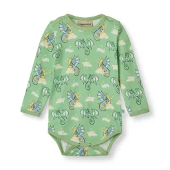 New Langærmet body med sovende drager - 827 Bodystocking Langærmet
