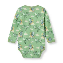 New Langærmet body med sovende drager - 827 Bodystocking Langærmet