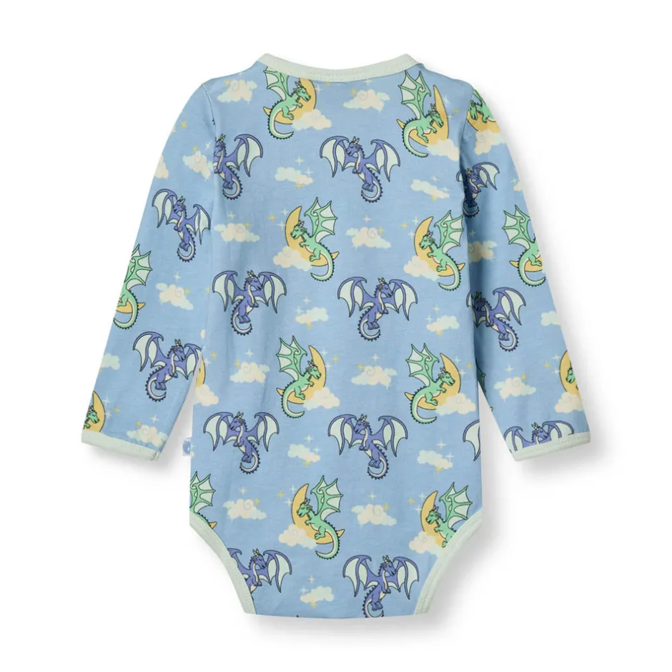 Hot Langærmet body med sovende drager - 737 Bodystocking Langærmet