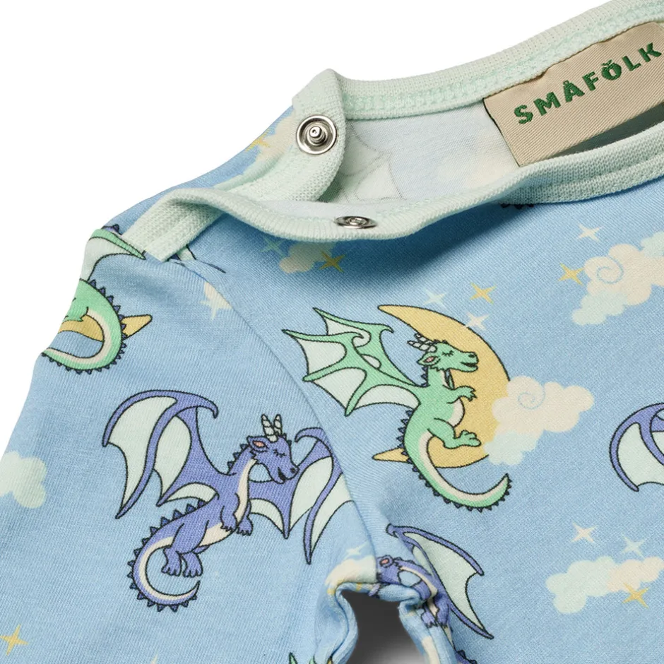 Hot Langærmet body med sovende drager - 737 Bodystocking Langærmet