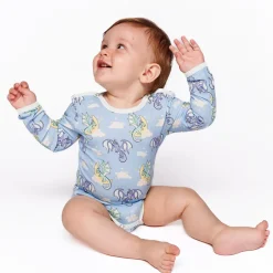 Hot Langærmet body med sovende drager - 737 Bodystocking Langærmet