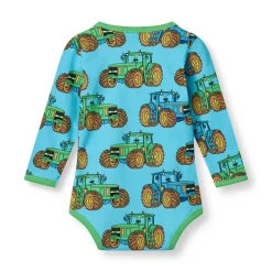 Hot Langærmet body med traktorer - 718 Bodystocking Langærmet