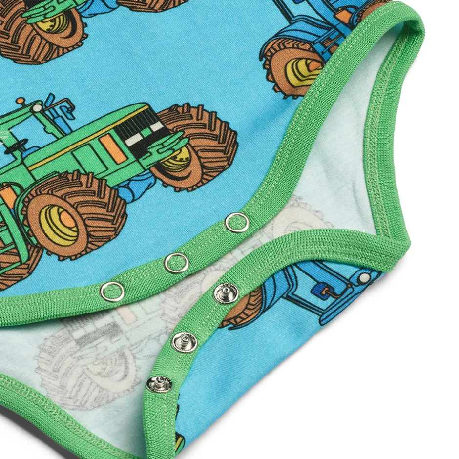 Hot Langærmet body med traktorer - 718 Bodystocking Langærmet