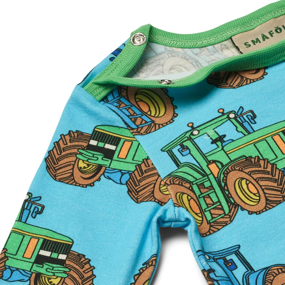 Hot Langærmet body med traktorer - 718 Bodystocking Langærmet