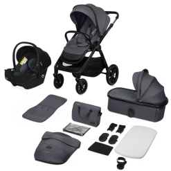 Hot Layla 3i1 - grey stone Kombivogne Med Flade Sæder|Vognpakker