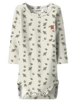 New Layo Geo Langærmet Body - Turtledove Bodystocking Langærmet