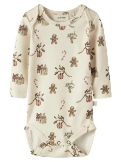 Online Layo Gis Langærmet Body - Turtledove Juletøj|Bodystocking Langærmet