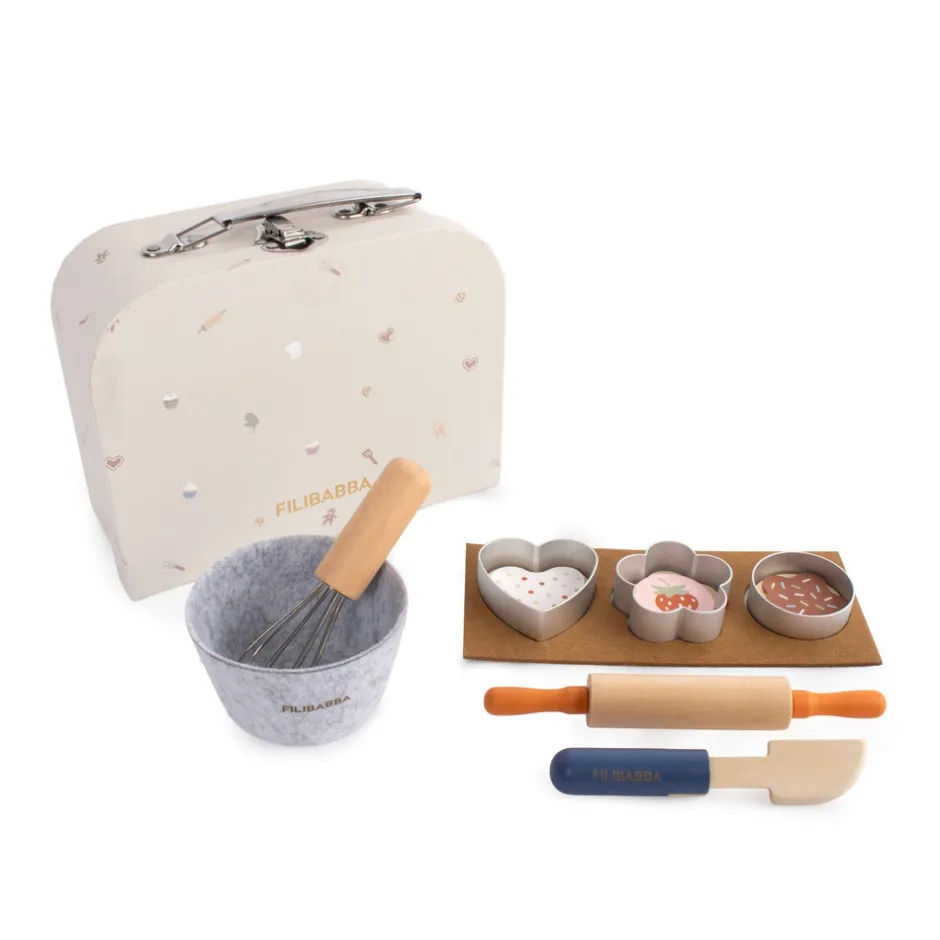 Online Legekuffert - Bagesæt i træ Køkkenleg