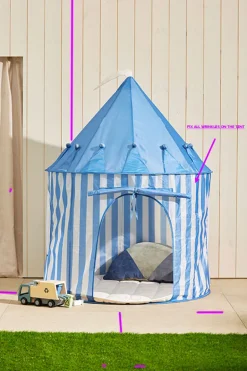 Sale Legetelt,Blå med striber,100x130cm Legetelte & Tipier
