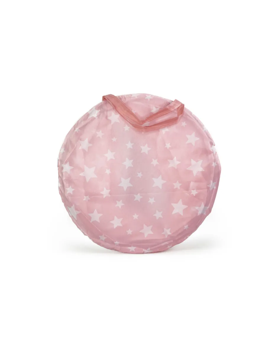 Legetunnel, rosa m. hvide stjerner Legetelte & Tipier