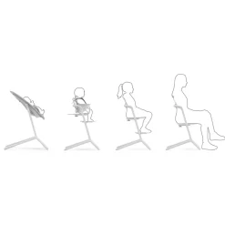 New Lemo højstol 4in1 sæt - all white Børn Højstole Med Tilbehør