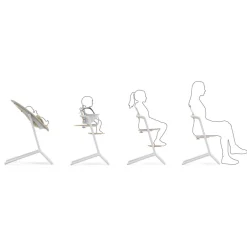 Online Lemo højstol 4in1 sæt - sand white Børn Højstole Med Tilbehør