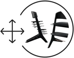 Outlet Lemo Platinum højstol 4in1 sæt, sort/rose gold Børn Højstole Med Tilbehør