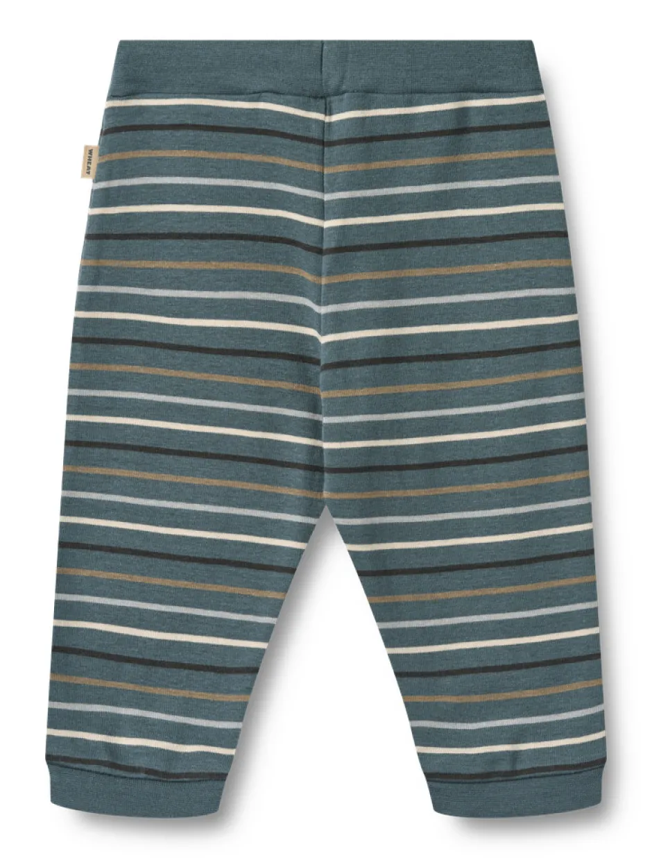 Clearance Leo Jersey Bukser - Blue multi stripe Bukser