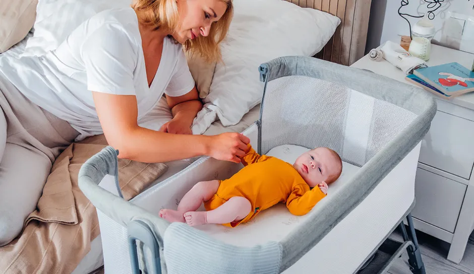 New Luna vugge - grå Børn Side By Side Senge