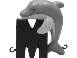 Best M bogstav med marsvin hval til navnetog Børn Fødselsdagstoge