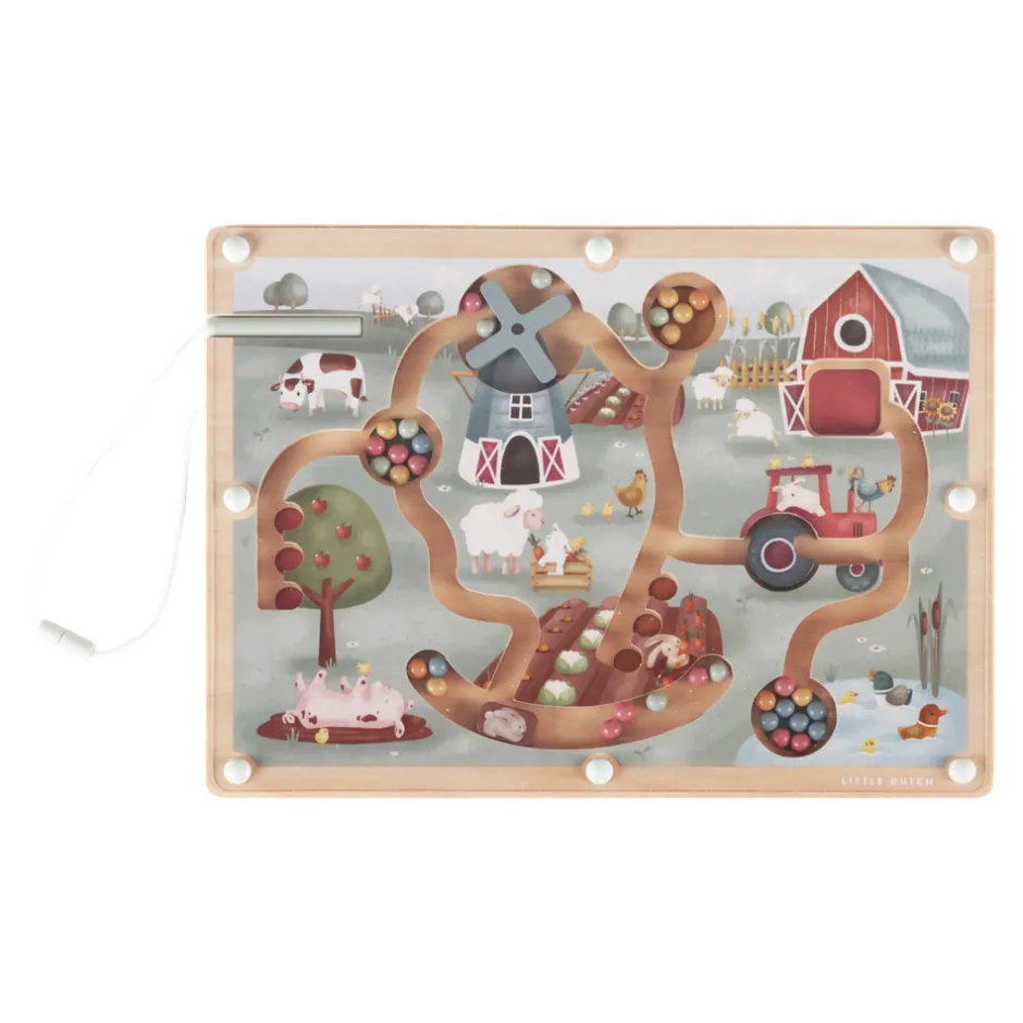 Hot Magnetisk Labyrint Little Farm Magnetlegesæt