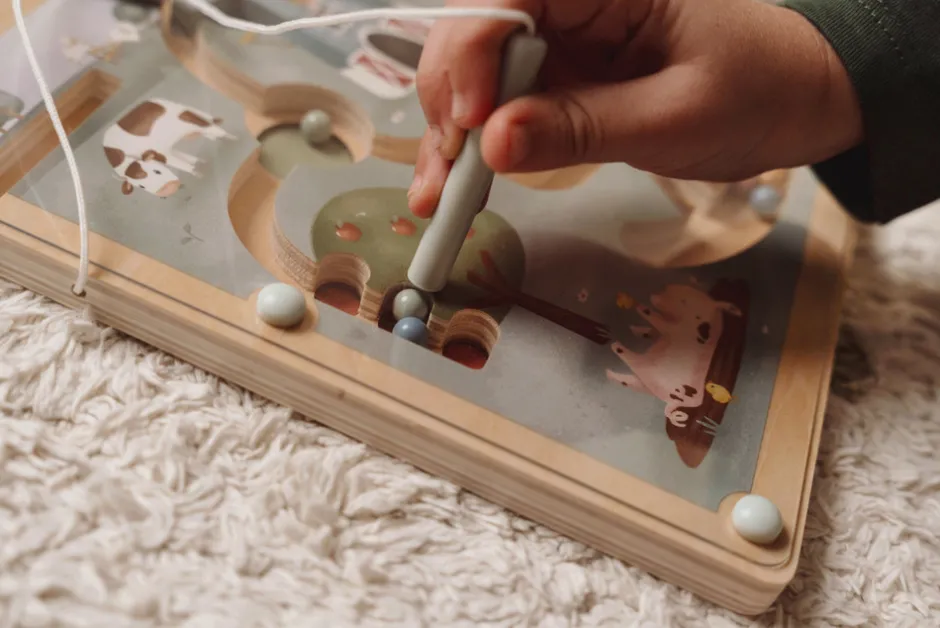 Hot Magnetisk Labyrint Little Farm Magnetlegesæt