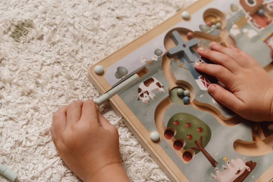 Hot Magnetisk Labyrint Little Farm Magnetlegesæt