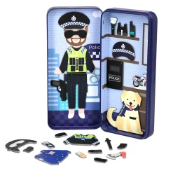 Sale Magnetisk rejsesæt - Politibetjent Magnetlegesæt