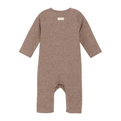 Clearance Melange Rib Romper Langærmet - 2813 Heldragter U. Fod