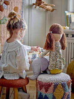 Outlet Miaki Puf, Grå, Bomuld Børn Bænke & Skamler