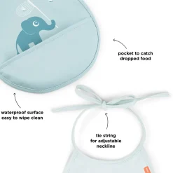 Online Mini hagesmæk m/lomme 2 stk. Elphee Blå Hagesmække