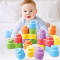 Best Momy Soft - 24 bløde klodser Små Byggesæt|Aktivitetslegetøj