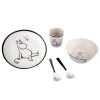 Clearance Moomin Melamine 5 pcs Mealtime set Service