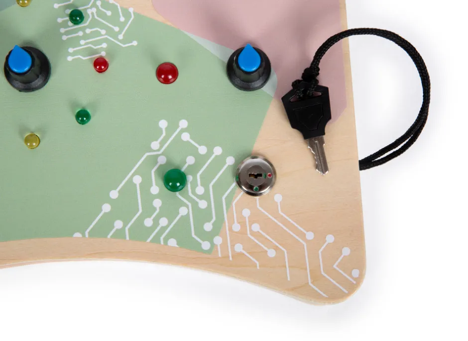Clearance Motorikbræt med LED lys og knapper Kuglebaner