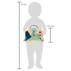 Clearance Motorikbræt med LED lys og knapper Kuglebaner