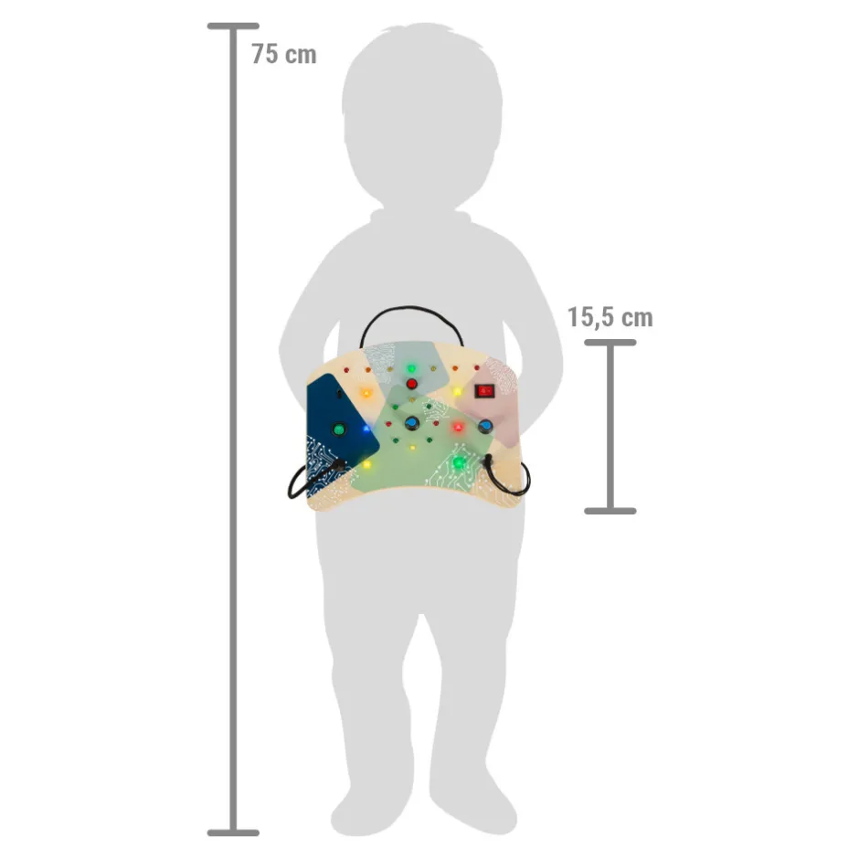 Clearance Motorikbræt med LED lys og knapper Kuglebaner