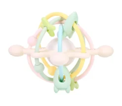 Multi toy silikonelegetøj med raslekugle Pastel Bideringe & Rangler