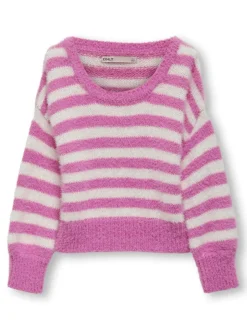 Outlet Newpiumo langærmet pullover - Super pink Cardigans, Veste & Trøjer