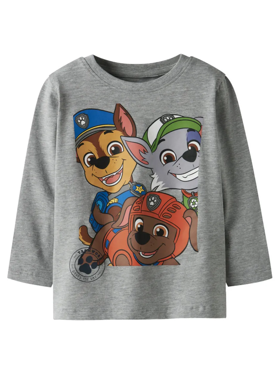 Outlet Nitin Paw Patrol Trøje - Grey Melange Licens|Cardigans, Veste & Trøjer
