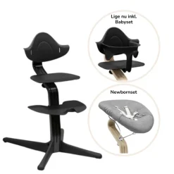 New Nomi bundle - Højstol, Newborn sæt og babysæt - sort/sort Børn Højstole Med Tilbehør