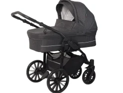 New Nordic Lux - Dark Grey Melange Barnevogne Med Langt Liggemål