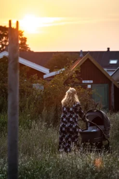 Outlet Nordic Lux - Dusty Green Barnevogne Med Langt Liggemål