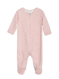 Best Nyfødt Dragt - Coral/Offwhite Heldragter M. Fod