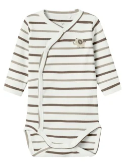 Ofant Langærmet Wrap Body - Cloud Dancer Bodystocking M. Skrålukning