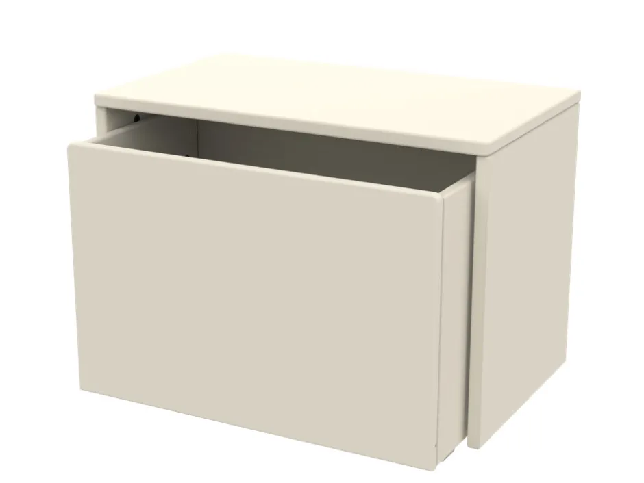 Hot Opbevaringsbænk, Dots, 60x35x42 m. hjul, Cream Børn Bænke & Skamler