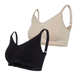 Best Original graviditets og amme-bh 2-pak - Beige+sort Amme Bh'Er