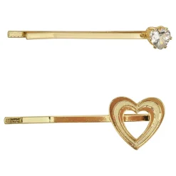 New 2-pak hårspænde - GULD Festtøj & Tilbehør